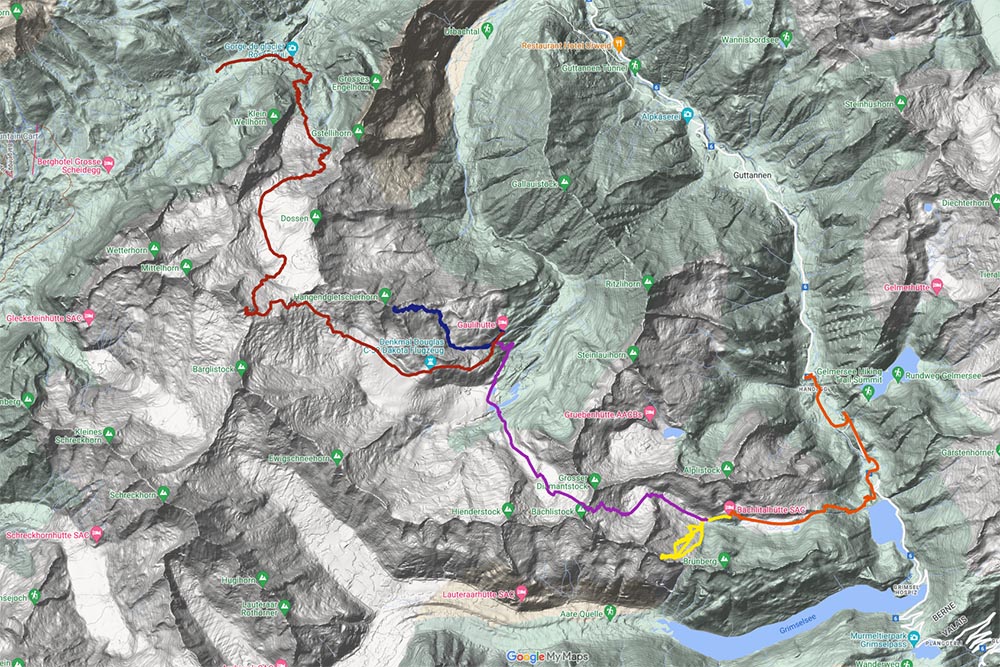 Haslital, carte ski rando